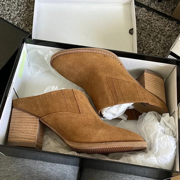 Brown suede boots womens ankle booties - Picture 6 of 6